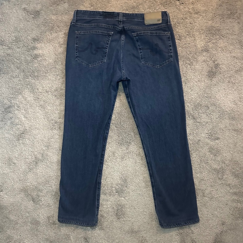 AG Adriano Goldschmied Everett Jeans Mens 35x34 (Fit 35x28) Blue Japanese Slim